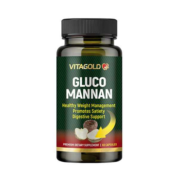 10-01-61 Glucomanan Глюкоманан - за контрол на апетита, за здравословно тегло, храносмилането, кръвната захар, 60 капсули - Image 1